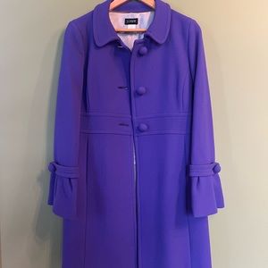 EUC J Crew Purple Wool Coat